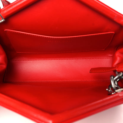 Bottega Veneta Calfskin Tip Clutch Red 4 of 8