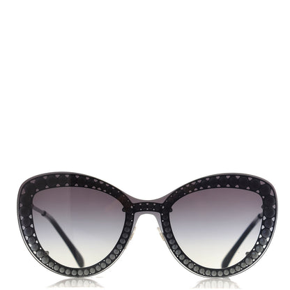Chanel Acetate Metal Pearl Butterfly Sunglasses 4236-H Black 3 of 9