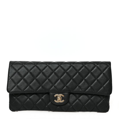 Chanel Caviar Quilted Flap Clutch Black 1 of 8