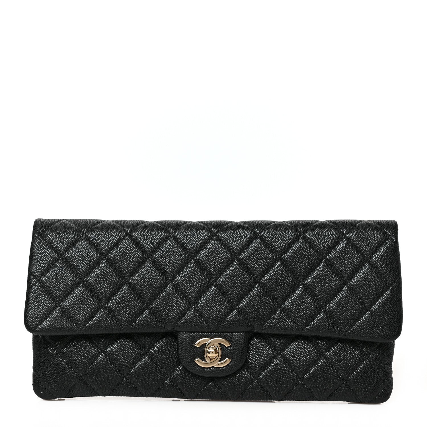 Chanel Caviar Quilted Flap Clutch Black 1 of 8