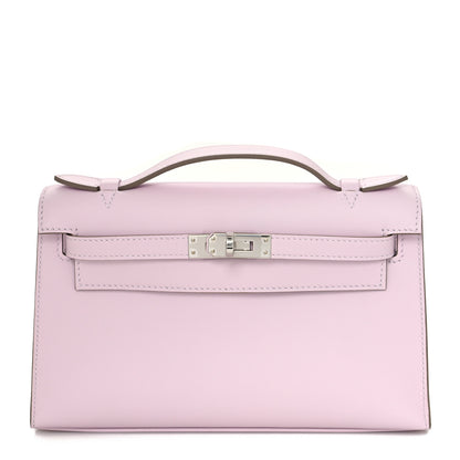 Hermes Swift Kelly Pochette Clutch Mauve Pale 1 of 10