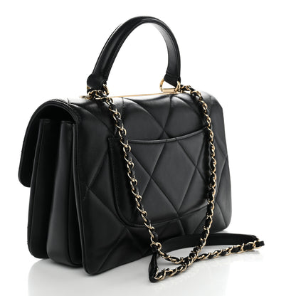 Chanel Lambskin Quilted Medium Trendy CC Flap Dual Handle Bag Black 3 of 13