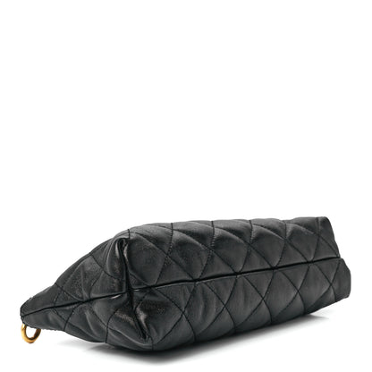 Saint Laurent Lambskin Quilted Icare Cosmetic Pouch Black 4 of 10