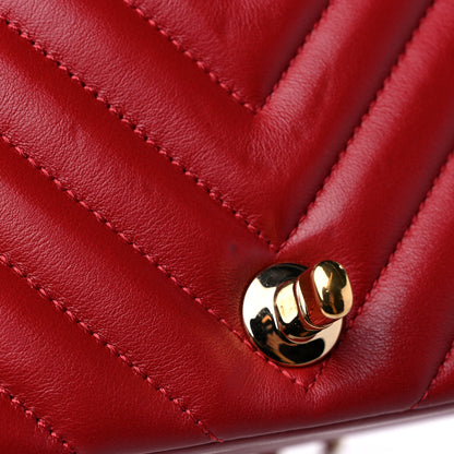 Chanel Calfskin Chevron Quilted Mini Statement Flap Red 11 of 12