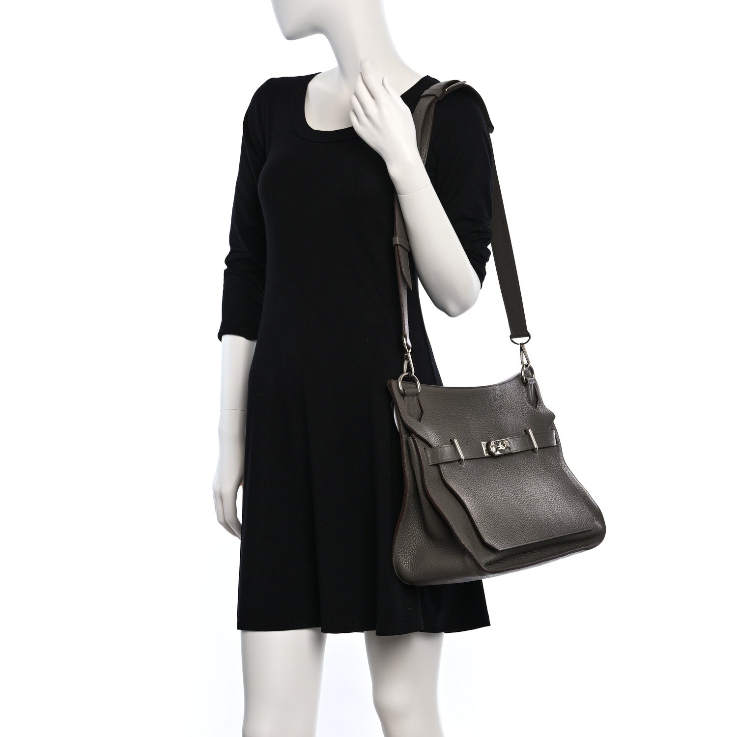 Hermes Taurillon Clemence Jypsiere 34 Etain 3 of 8