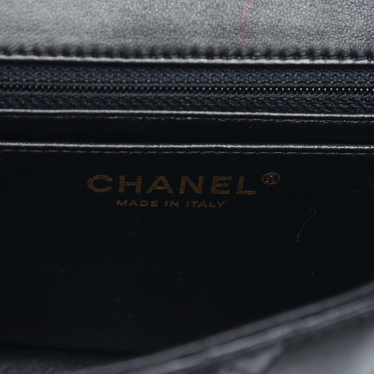 Lambskin Quilted Mini Square Flap Black