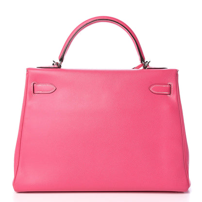 Hermes Epsom Candy Kelly Retourne 32 Rose Tyrien Rubis 4 of 40
