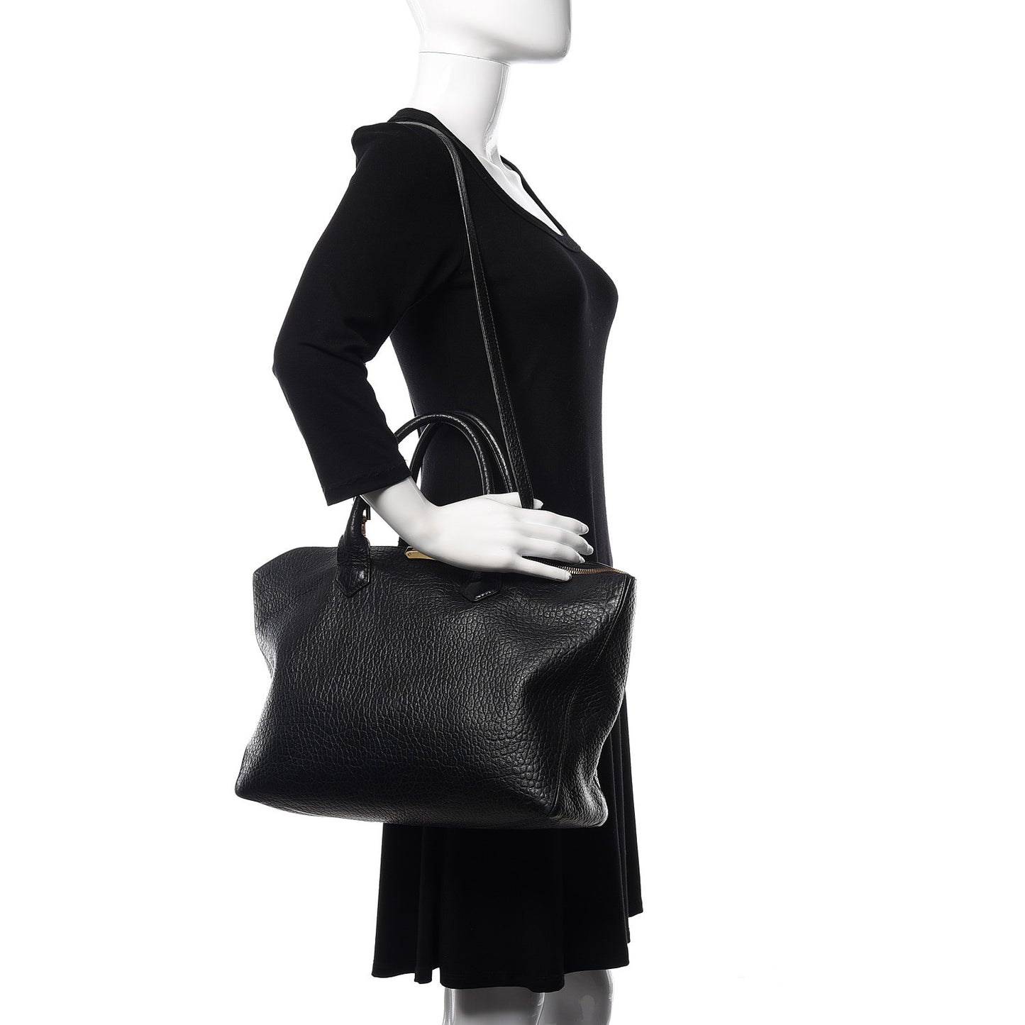 Heritage Grain Medium Dewsbury Tote Black