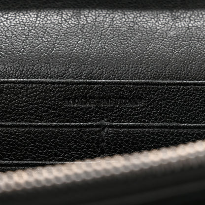 Saint Laurent Sheepskin Tri-Quilt Monogram Envelope Chain Wallet Black 7 of 10