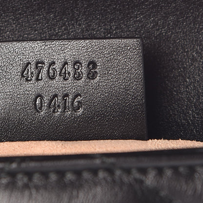 Gucci Calfskin Matelasse Super Mini GG Marmont Shoulder Bag Black 6 of 7