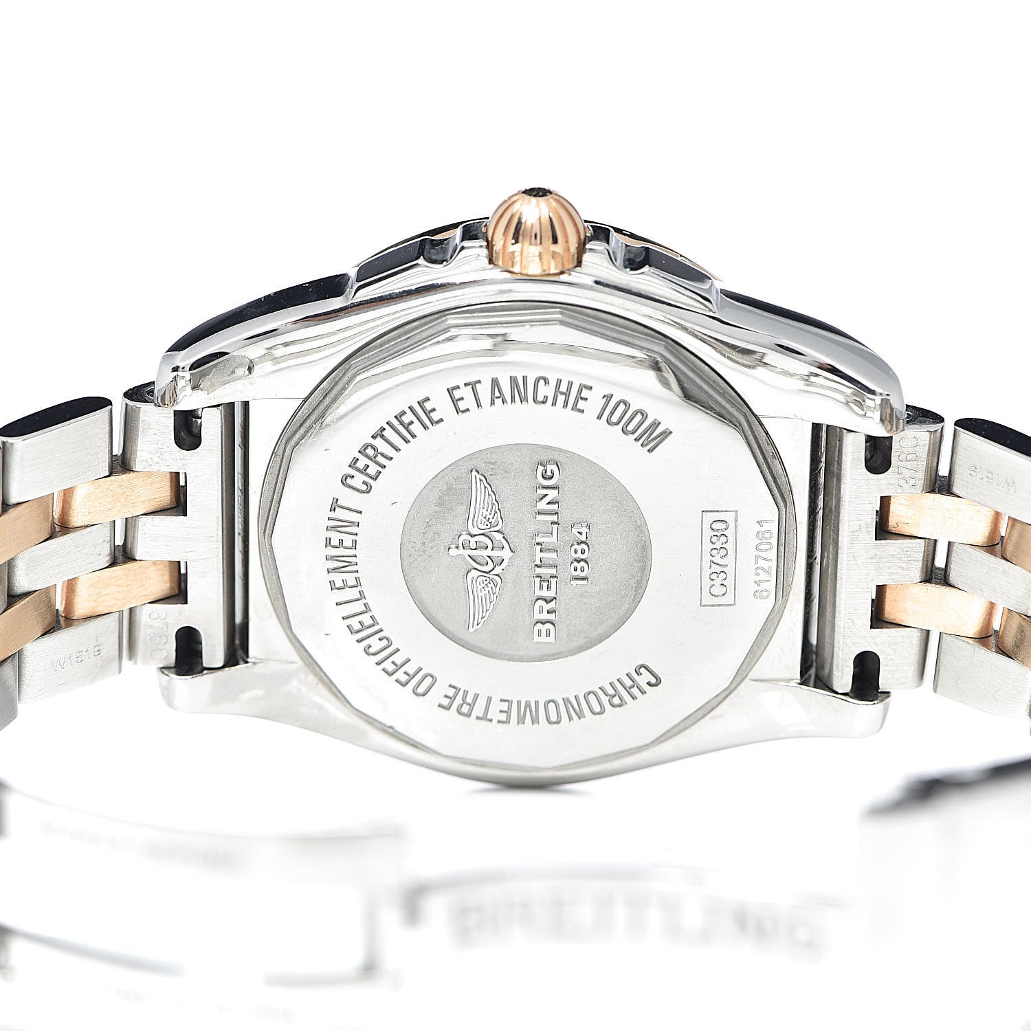 Breitling Stainless Steel 18K Rose Gold Mother of Pearl 36mm Galactic Automatic Watch C37330 4 of 5