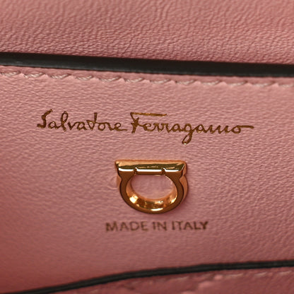 Salvatore Ferragamo Calfskin Plant Print Margot Top Handle Satchel New White 6 of 8