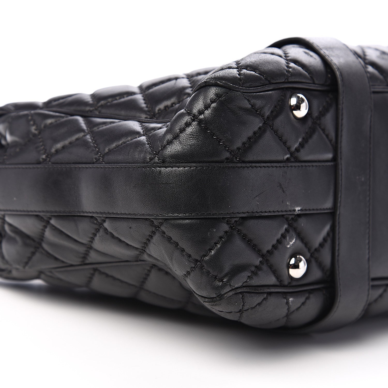 Chanel Lambskin Quilted Large Easy Carry Shopping Tote Black 17 of 21