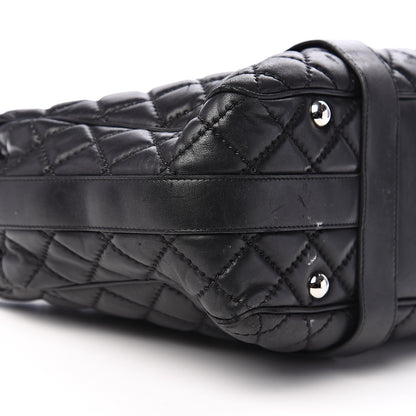 Chanel Lambskin Quilted Large Easy Carry Shopping Tote Black 17 of 21