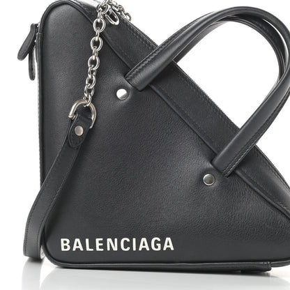 Balenciaga Calfskin XS Triangle Chain Duffle Black 8 of 14