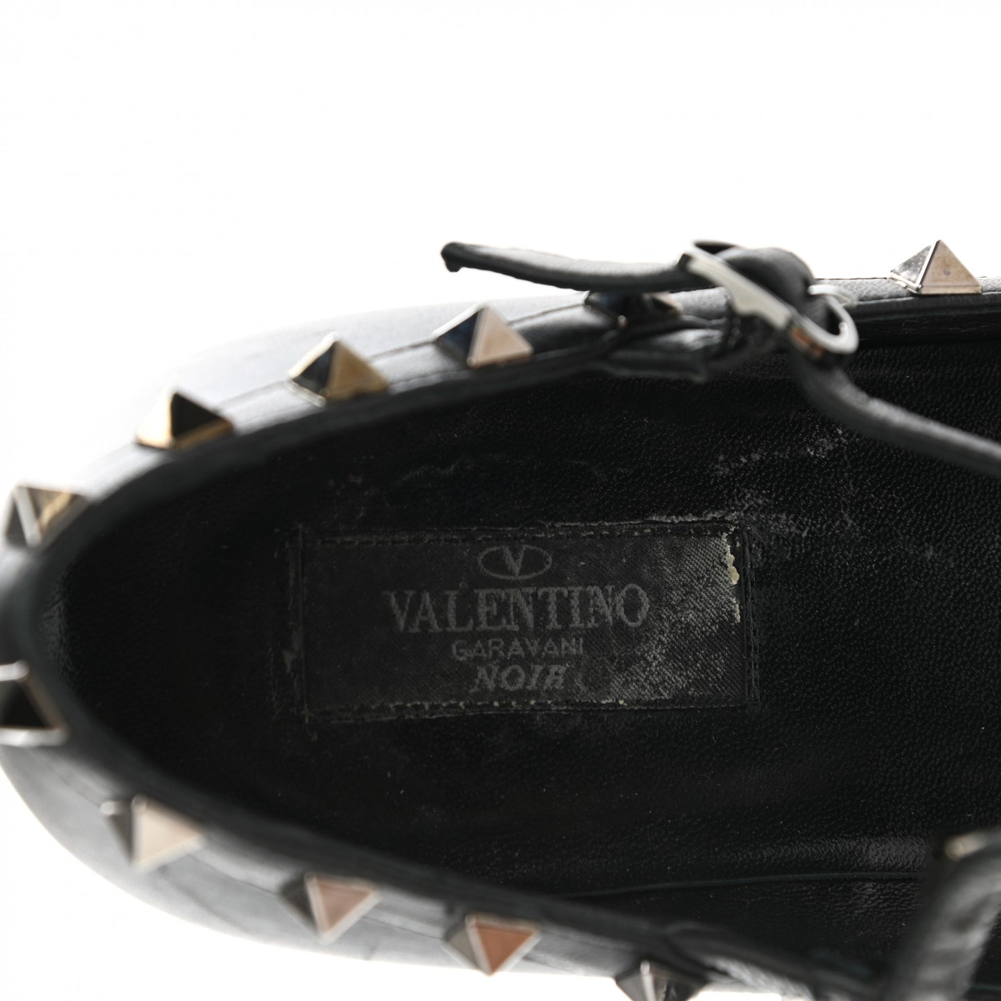 Nappa Rockstud Cage Ballerina Flats 40 Black