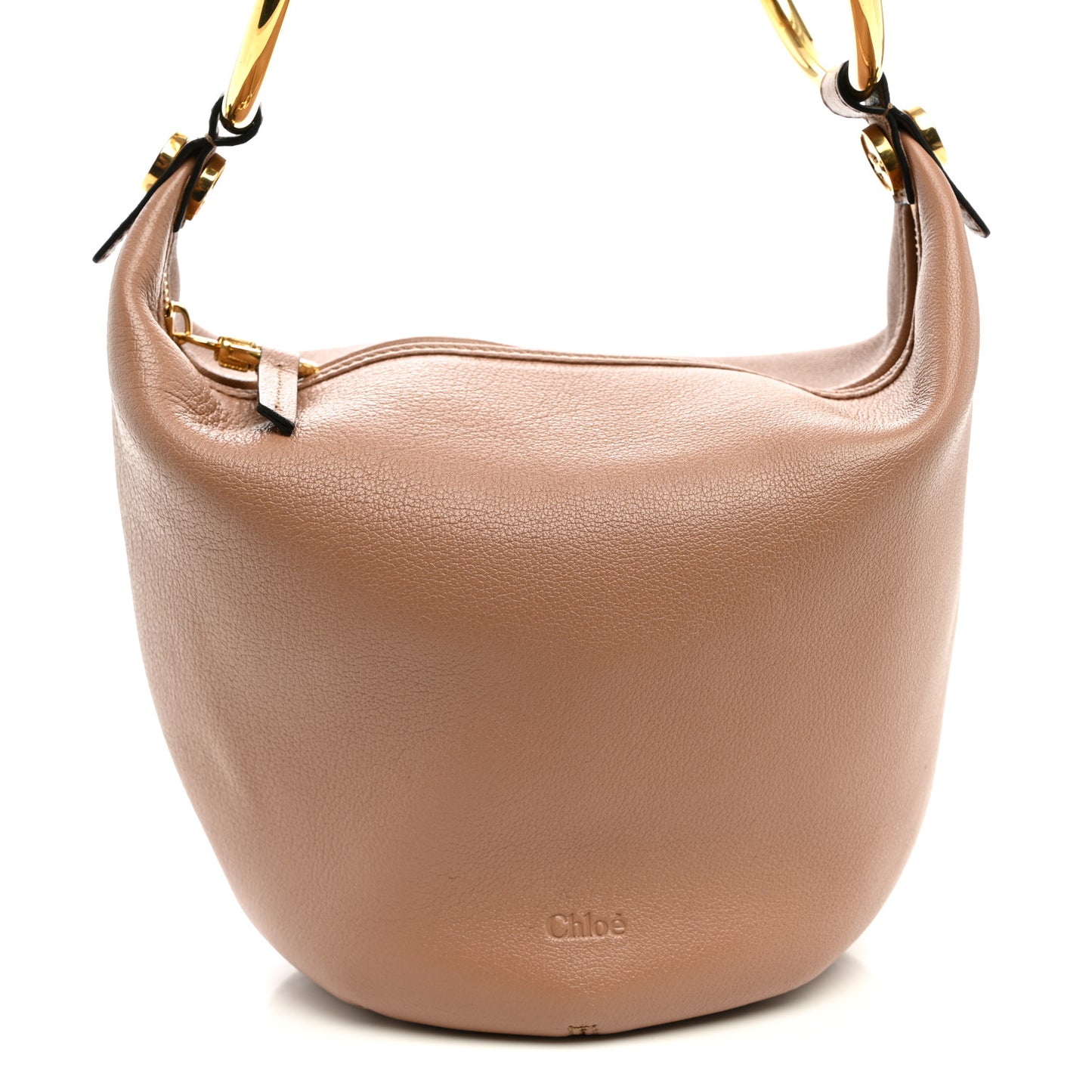 Calfskin Small Bracelet Shoulder Bag Woodrose
