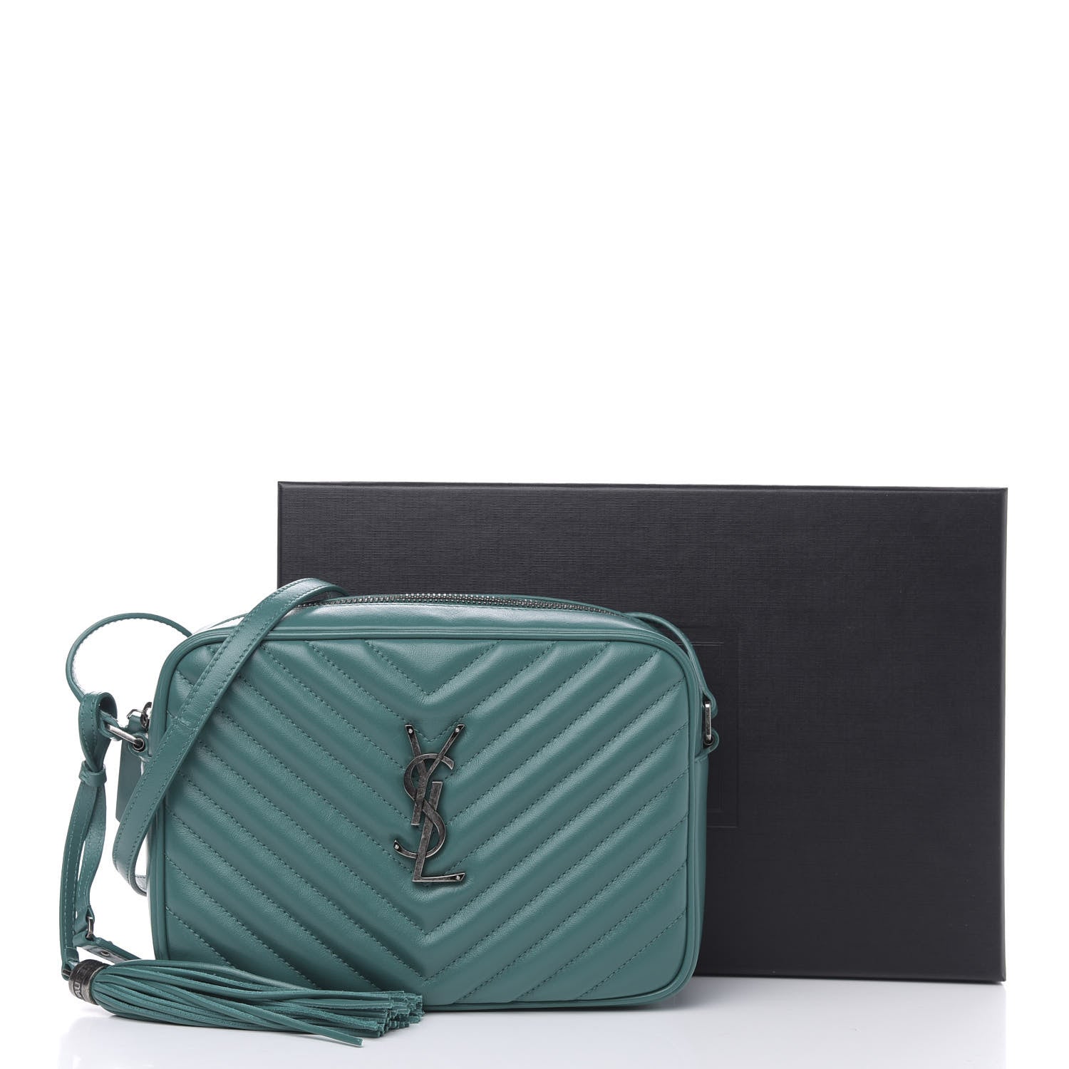 Saint Laurent Calfskin Matelasse Monogram Lou Camera Bag Brilliant Grass 10 of 10