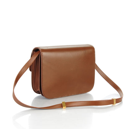 Celine Smooth Calfskin Medium Classic Box Flap Bag Chestnut 3 of 9