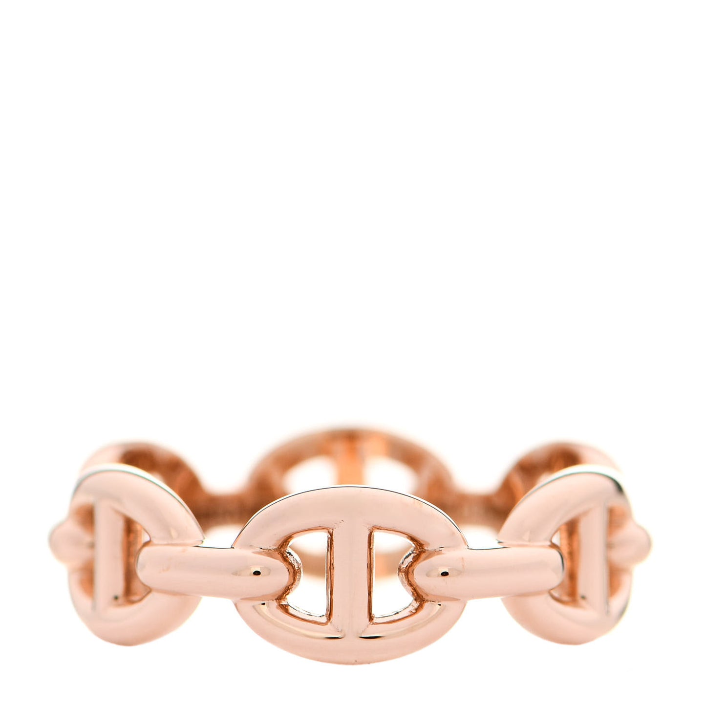 18K Rose Gold PM Chaine D'Ancre Enchainee Ring 50 5.25