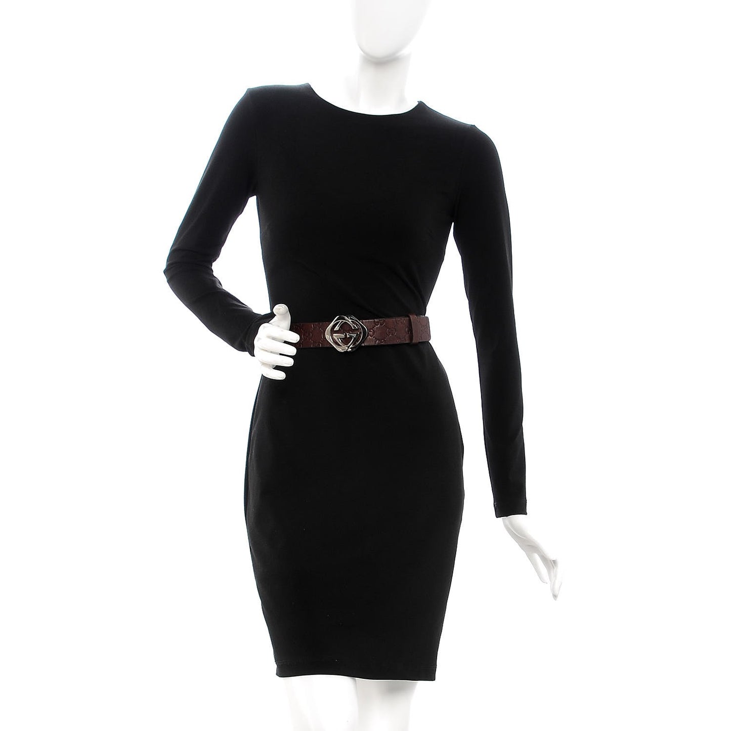 Guccissima Square G Belt 85 34 Brown