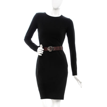 Gucci Guccissima Square G Belt 85 34 Brown 2 of 9