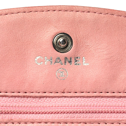 Chanel Caviar Timeless CC Wallet on Chain WOC Pink 6 of 15