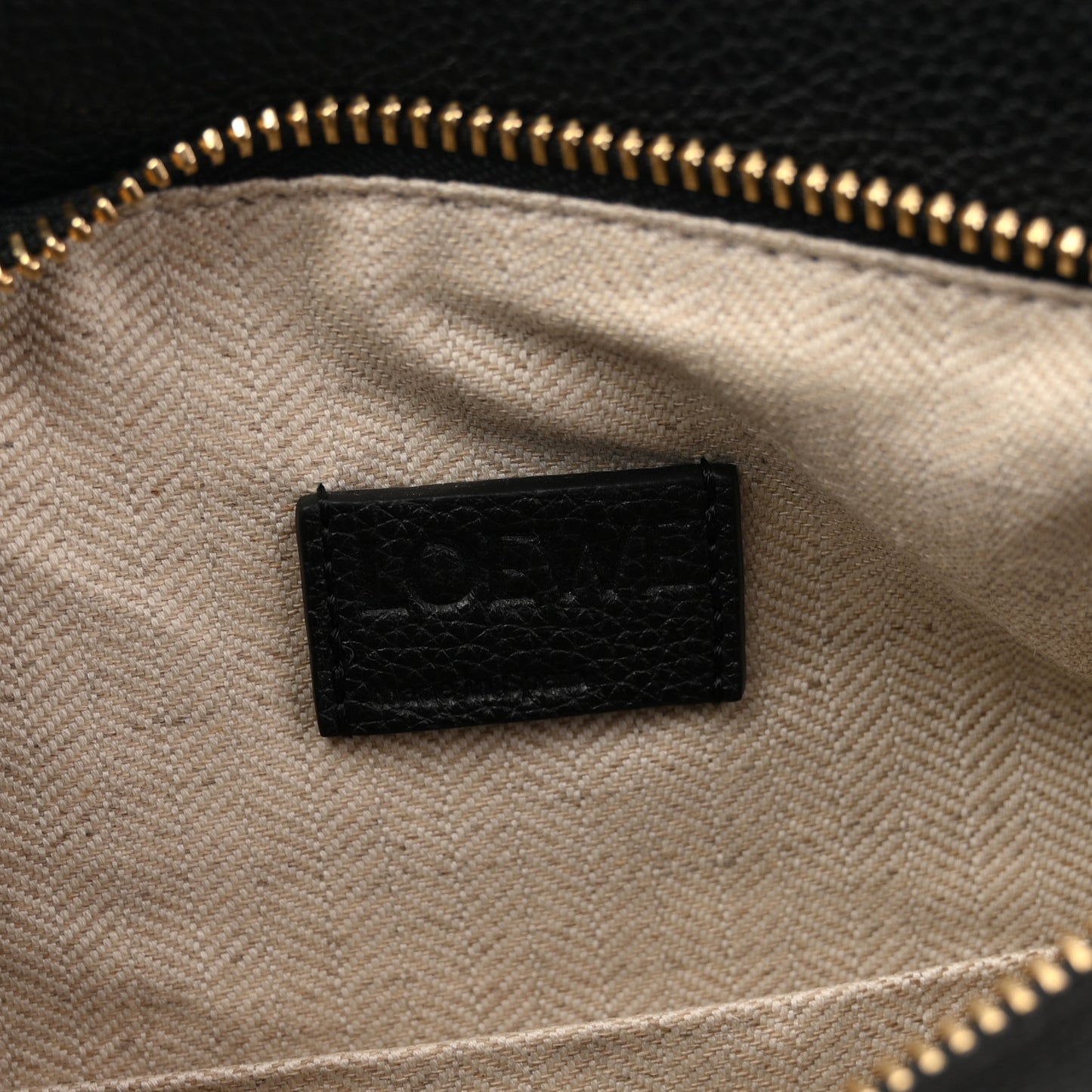 Grained Calfskin Small Puzzle Bag Black