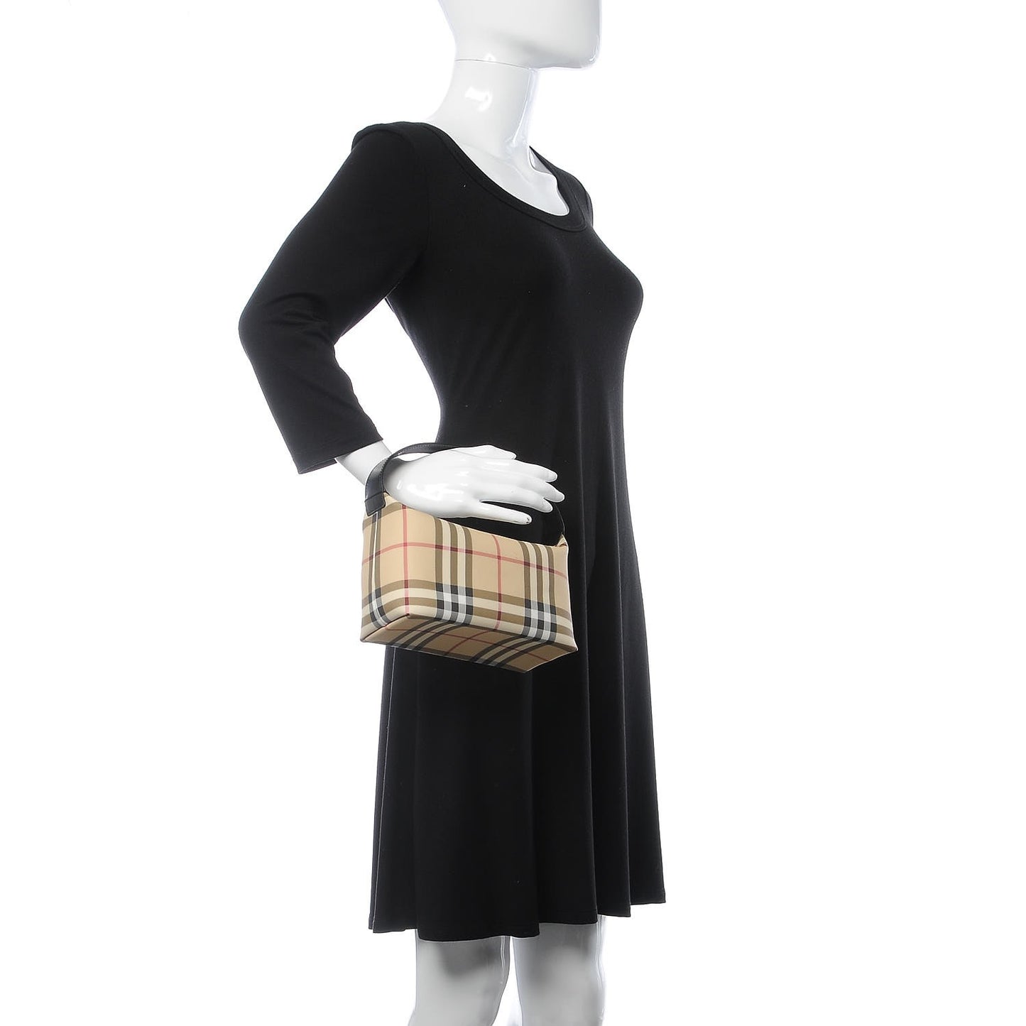 House Check Small Shoulder Bag Black