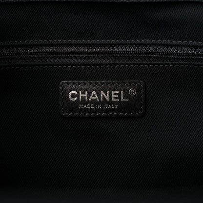 Chanel Grained Calfskin Large Coco Eyelets Shopping Tote Black 6 of 9