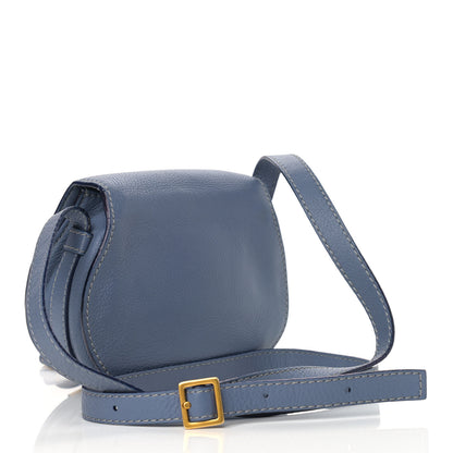 Chloe Calfskin Mini Marcie Round Crossbody Bag Street Blue 2 of 13
