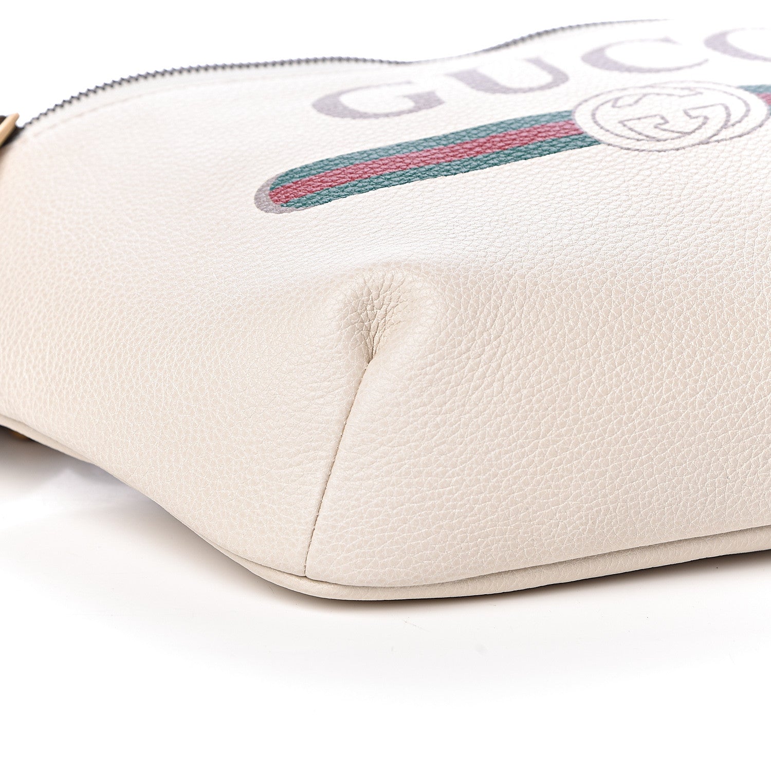 Gucci Grained Calfskin Logo Belt Bag White 9 of 11