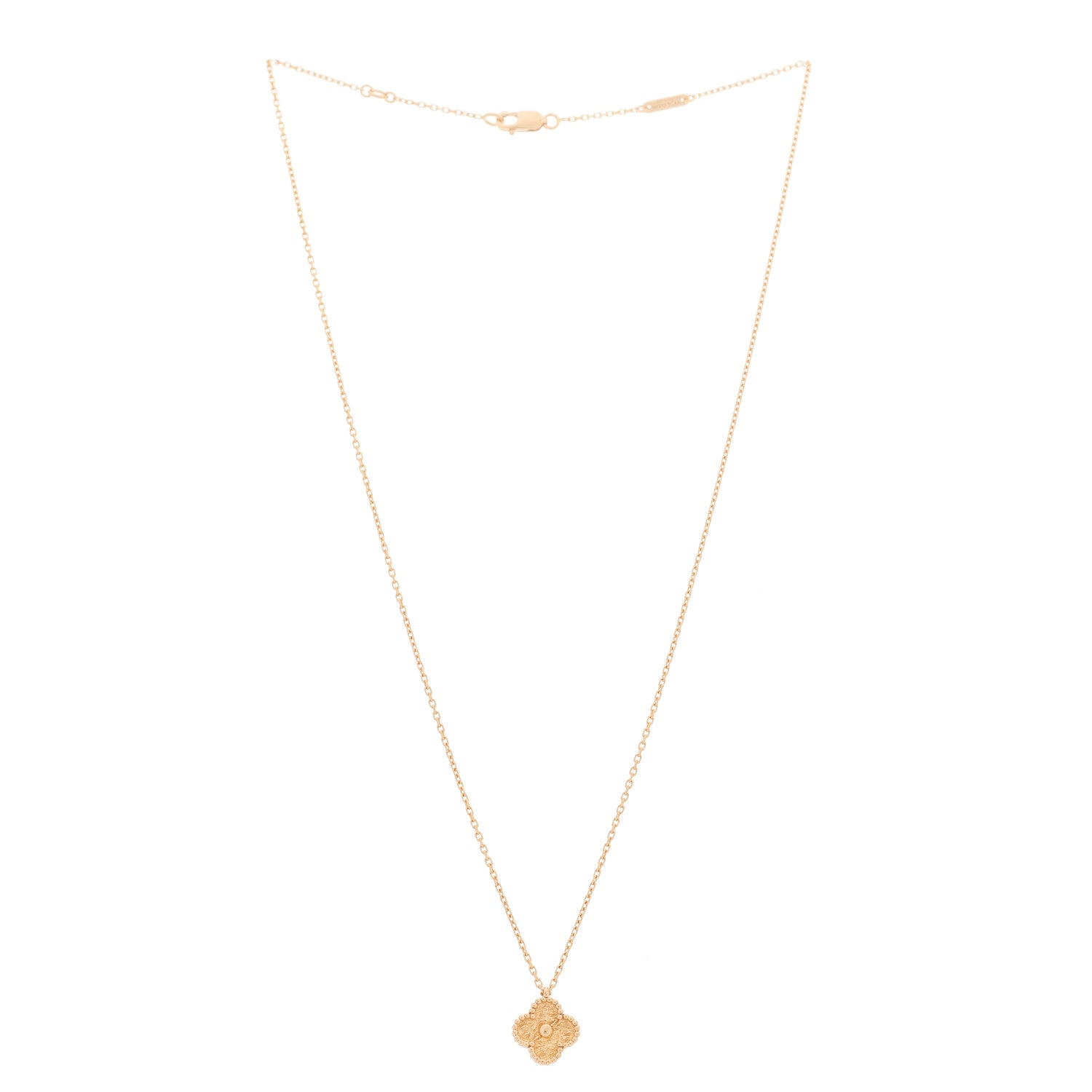 Van Cleef & Arpels 18K Rose Gold Sweet Alhambra Pendant Necklace 3 of 5