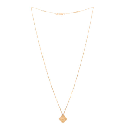 Van Cleef & Arpels 18K Rose Gold Sweet Alhambra Pendant Necklace 3 of 5