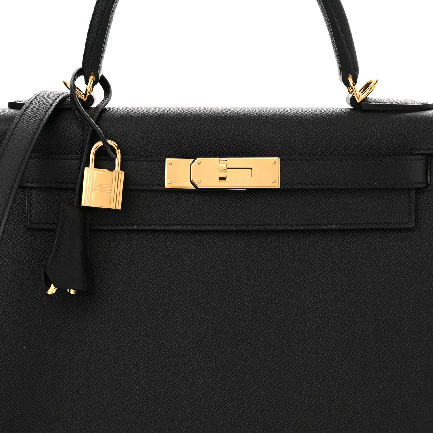 Hermes Madame Calfskin Kelly Sellier 28 Black 8 of 13