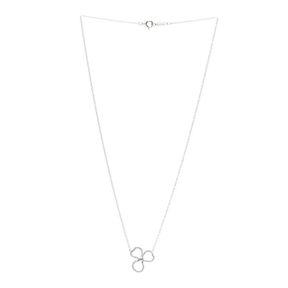 Tiffany Platinum Diamond Small Paper Flowers Pendant Necklace 3 of 6