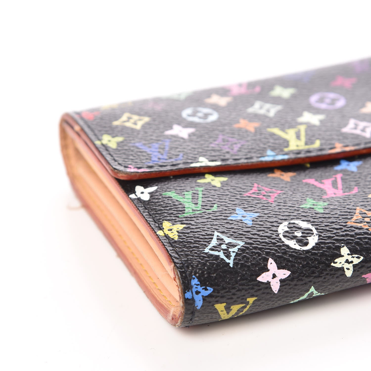 Louis Vuitton Monogram Multicolor Sarah Wallet Black 9 of 14