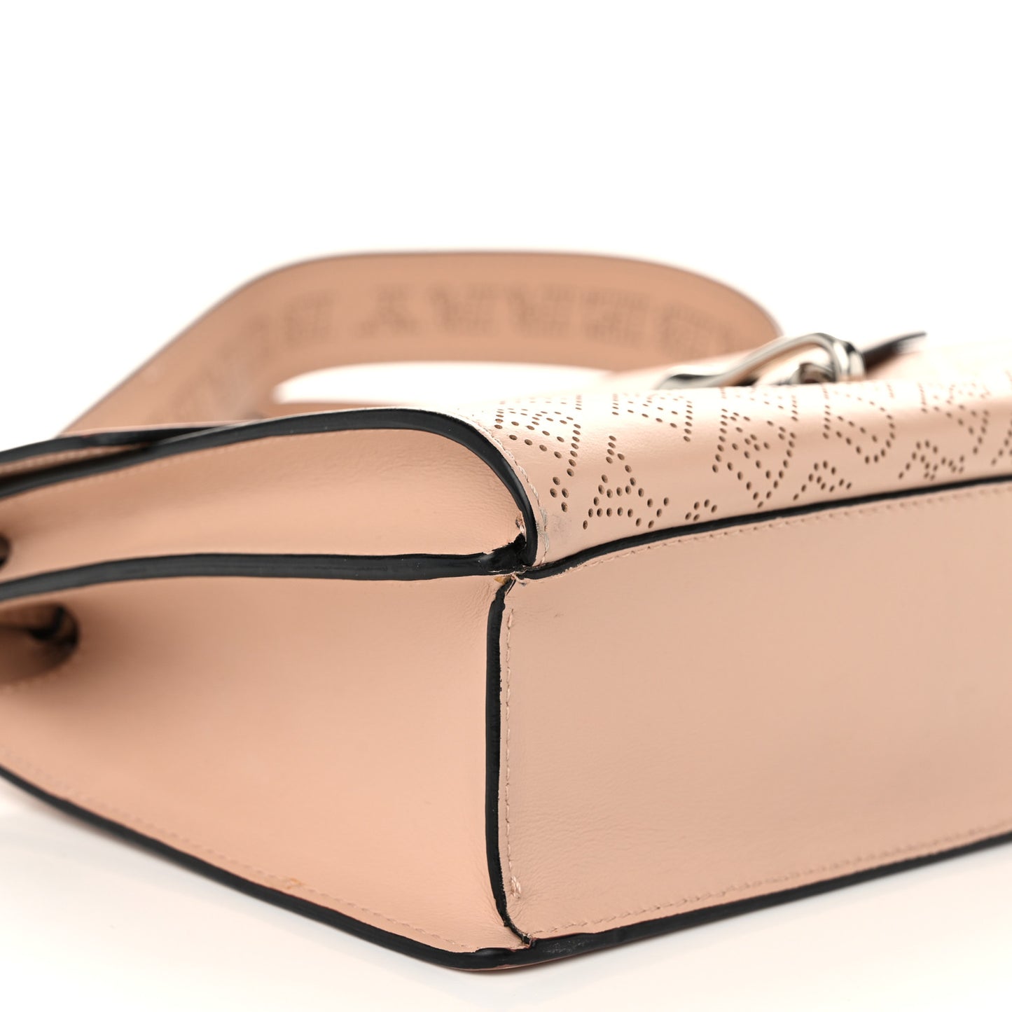 Calfskin Perforated Small Macken Crossbody Bag Pale Fawn Pink
