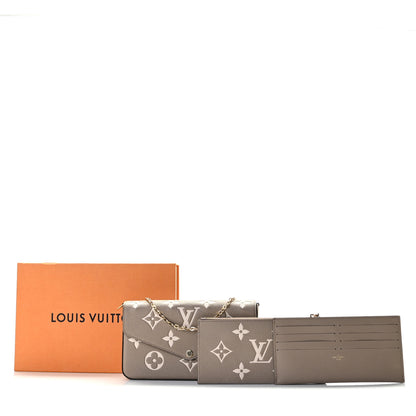 Louis Vuitton Empreinte Monogram Giant Felicie Pochette Tourterelle Creme 9 of 9