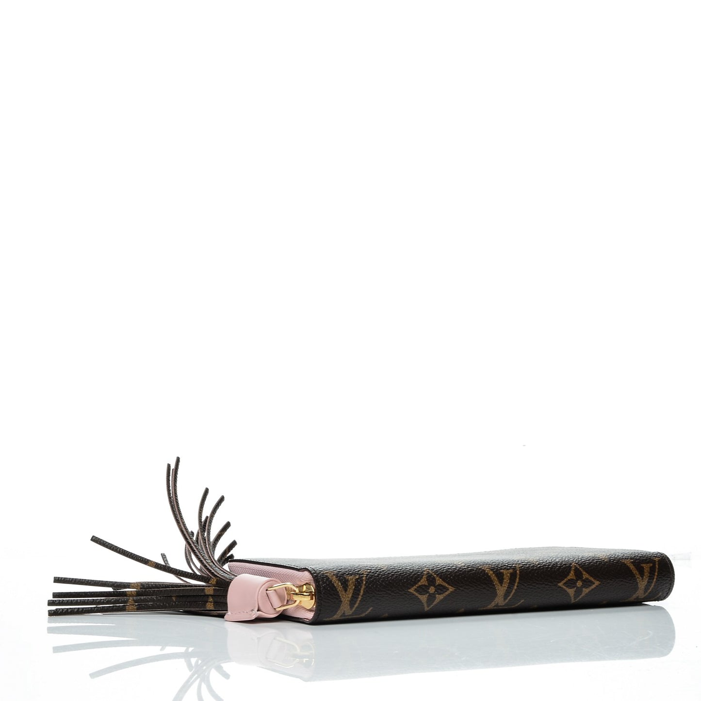 Monogram Pompon Zippy Wallet Rose Ballerine