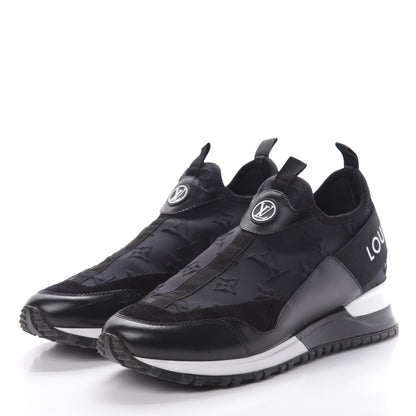 Louis Vuitton Technical Fabric Calfskin Run Away Sneakers 38 Black 3 of 9