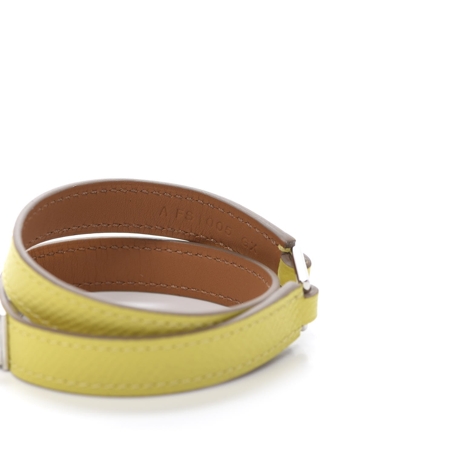 Hermes Epsom Rivale Double Tour Bracelet M Lime 5 of 7