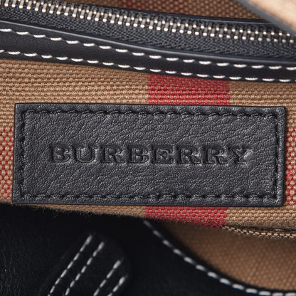 Burberry Canvas Mega Check Medium Ashby Tassel Hobo Black 8 of 11