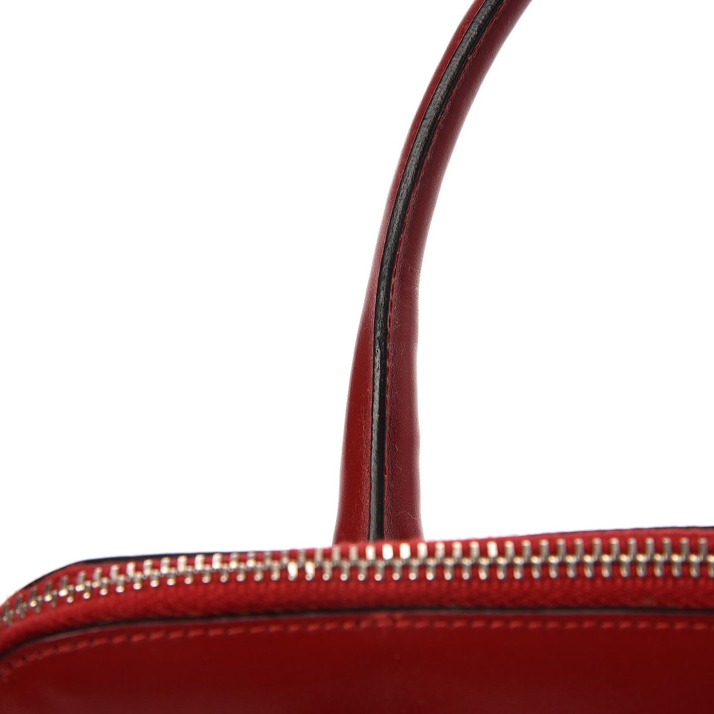 Box Calfskin Mini Frame Bowler Rosso