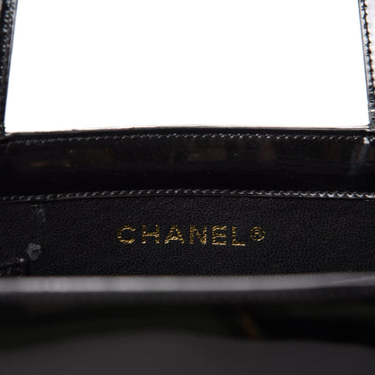 Chanel Patent Logo Shoulder Bag Black 10 of 13