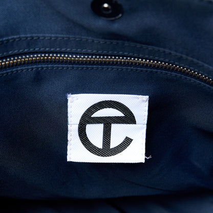 Telfar Vegan Leather Medium Shopping Bag  Navy 5 of 9