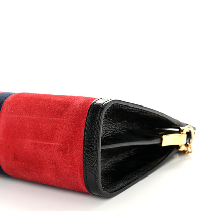 Gucci Suede Patent Web Small Ophidia Chain Shoulder Bag Hibiscus Red Black 10 of 10
