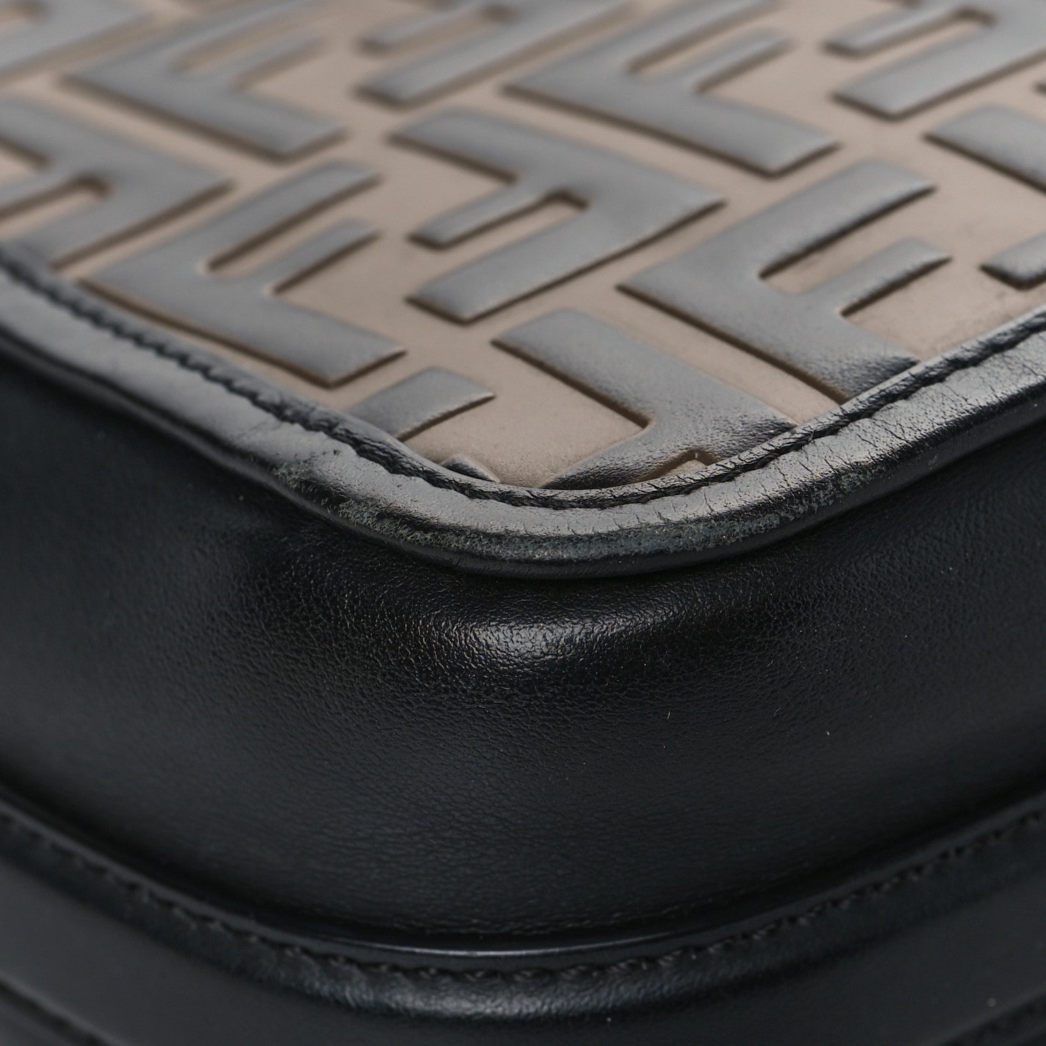 Fendi Vitello Century F is Fendi Bi-Color FF 1974 Embossed Camera Case Maya Black 10 of 11