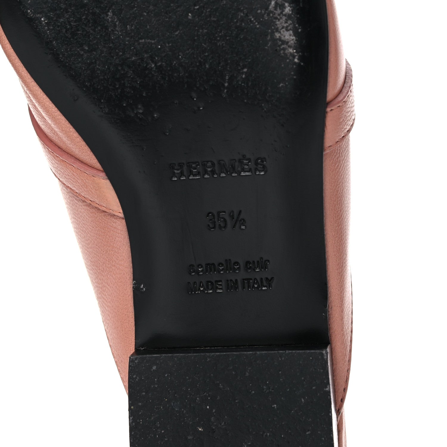 Hermes Goatskin Oz Mules 35.5 Rose Aube 6 of 13