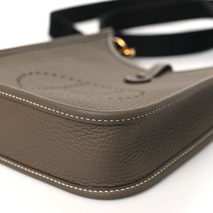 Hermes Taurillon Clemence Amazone Evelyne TPM Etoupe Bleu Indigo 10 of 11